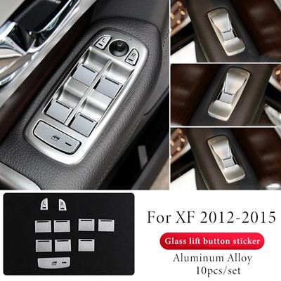 ジャガー XF XE XEL Fペース Eペース 2012-2020 合金車ガラスリフトスイッチボタン装飾ステッカー カーアクセサリー｜calore｜02