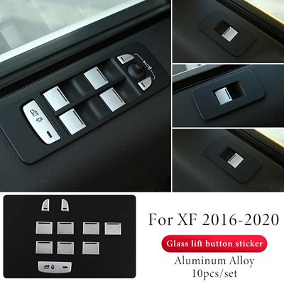 ジャガー XF XE XEL Fペース Eペース 2012-2020 合金車ガラスリフトスイッチボタン装飾ステッカー カーアクセサリー｜calore｜03
