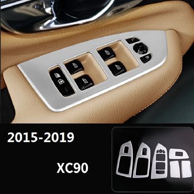 ボルボ XC90左DRIVEWINDOW 2015 2020ボタン装飾フレームアッパースイッチパネル装飾ステッカー : 629a3382 : Calore