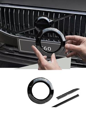 カースタイリング ボルボ S60 グリル フロント フォグランプ ブラック 装飾 カーアクセサリー 2020-2024 ITEM 1INCH TYPE} NAME}