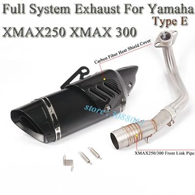 ヤマハ X-MAX 250 300 バイクスリップオン排気フル管フロントリンクパイプカーボンマフラー XMAX 300 XMAX250 201｜calore｜06