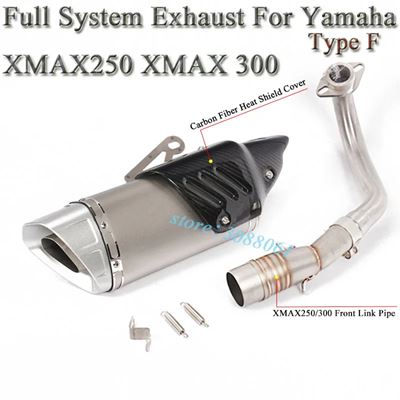 ヤマハ X-MAX 250 300 バイクスリップオン排気フル管フロントリンクパイプカーボンマフラー XMAX 300 XMAX250 201｜calore｜07