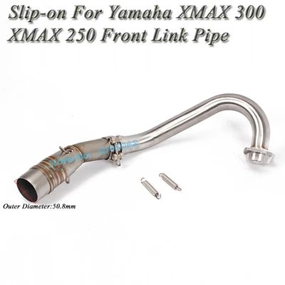 ヤマハ X-MAX 250 300 バイクスリップオン排気フル管フロントリンクパイプカーボンマフラー XMAX 300 XMAX250 201｜calore｜09