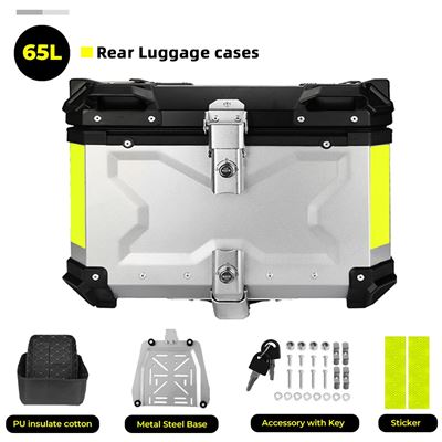 バイク用アルミニウム収納ボックス ラゲッジラック用 トランク用 ヤマハ用 ホンダ用 45L 55L サイズ 機能