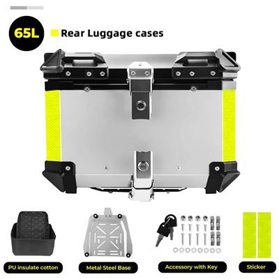 バイク用アルミニウム収納ボックス ラゲッジラック用 トランク用 ヤマハ用 ホンダ用 45L 55L サイズ 機能