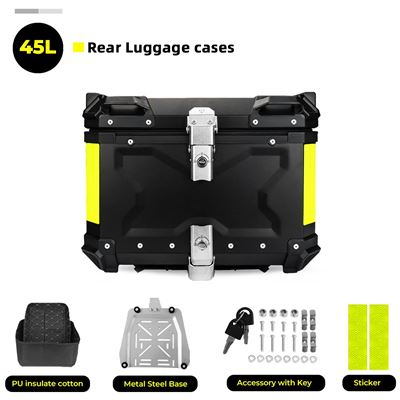 バイク用アルミニウム収納ボックス ラゲッジラック用 トランク用 ヤマハ用 ホンダ用 45L 55L サイズ 機能