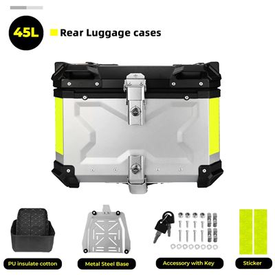 バイク用アルミニウム収納ボックス ラゲッジラック用 トランク用 ヤマハ用 ホンダ用 45L 55L サイズ 機能