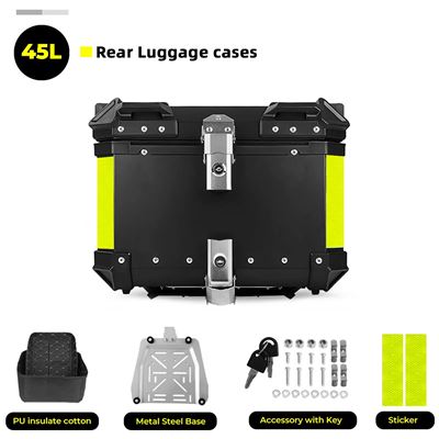 バイク用アルミニウム収納ボックス ラゲッジラック用 トランク用 ヤマハ用 ホンダ用 45L 55L サイズ 機能