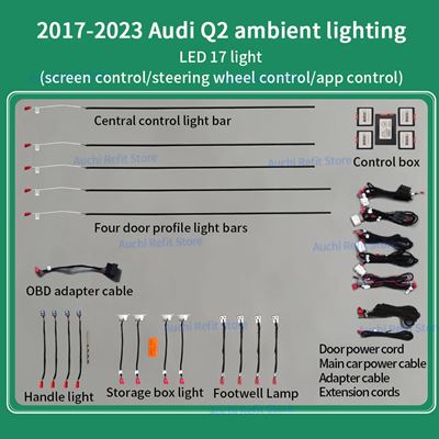アウディ Q 2 2017-2023オートカー内装ランプタービンエアコンアウトレットノズル環境ランプ256色LED通気口改装｜calore｜03