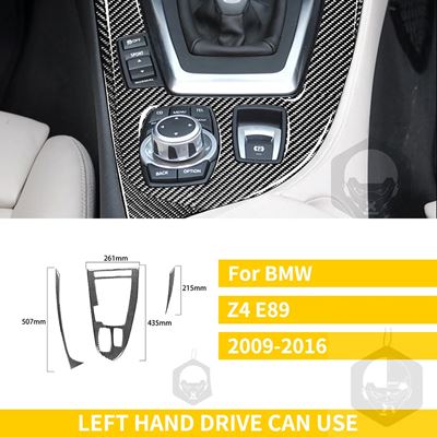 BMW Z4 E89 2009-2016ロードスターセンターコンソールリアルカーボンギアパネルギアボックスフレームトリムステッカーアクセサリ｜calore｜06