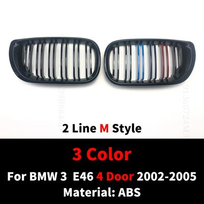 BMW E46 4ドア用光沢グリル 4ドア 3シリーズ 2002 2003 2004 318I 320I 325I 330I デュアルスライ : 804a1150 : Calore