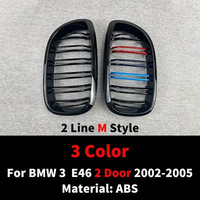 BMW E46 4ドア用光沢グリル 4ドア 3シリーズ 2002 2003 2004 318I 320I 325I 330I デュアルスライ : 804a1150 : Calore