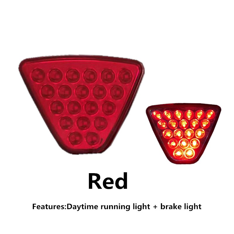 1PCブレーキライト汎用F1スタイル20 LED赤リアテールブレーキストップ安全ランプライトLEDシグナルランプ｜calore｜03