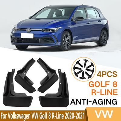 フォルクスワーゲン VW ゴルフ8 R-ライン2020 2021フロントリアMUDFLAPSマッドガードアクセサリーオート車STYLINEスプラッシュガードフェン｜calore｜02
