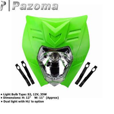 カワサキ 汎用バイク 二輪ヘッドライト 緑色のモトクロス LED電球 KX KLX 650 450 300 250 150｜calore｜08