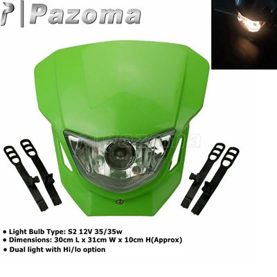 カワサキ 汎用バイク 二輪ヘッドライト 緑色のモトクロス LED電球 KX KLX 650 450 300 250 150｜calore｜03
