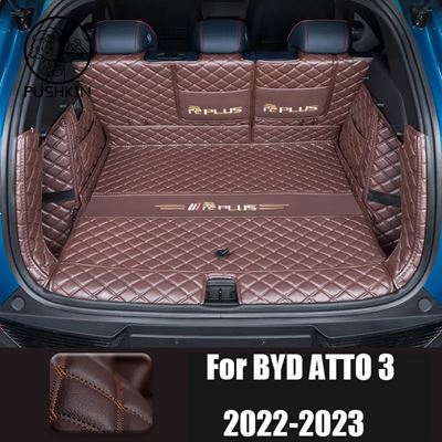 BYD ATTO 3 EV 2022 2023カスタムトランクマットレザー丈夫貨物ライナーブーツカーペットインナーカバーアクセサリー｜calore｜03