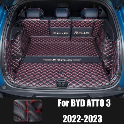 BYD ATTO 3 EV 2022 2023カスタムトランクマットレザー丈夫貨物ライナーブーツカーペットインナーカバーアクセサリー｜calore｜04