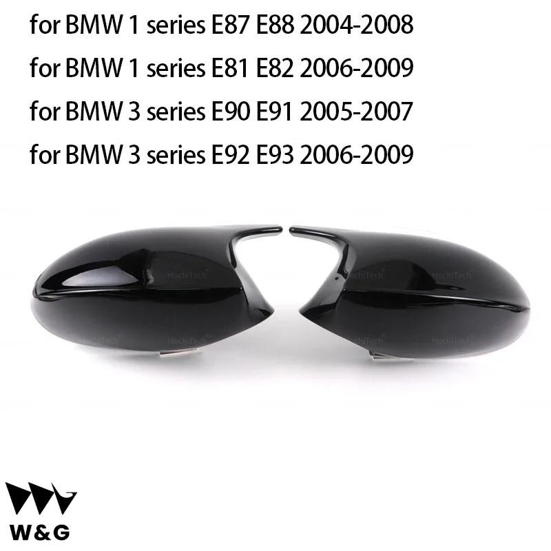 バックミラー サイド ミラー カバー キャップ シェル交換 E90 E91 ブラック M3 スタイル カバー E81 E82 E87 E88 BMW 1 3 シリーズ E92 E93｜calore｜06