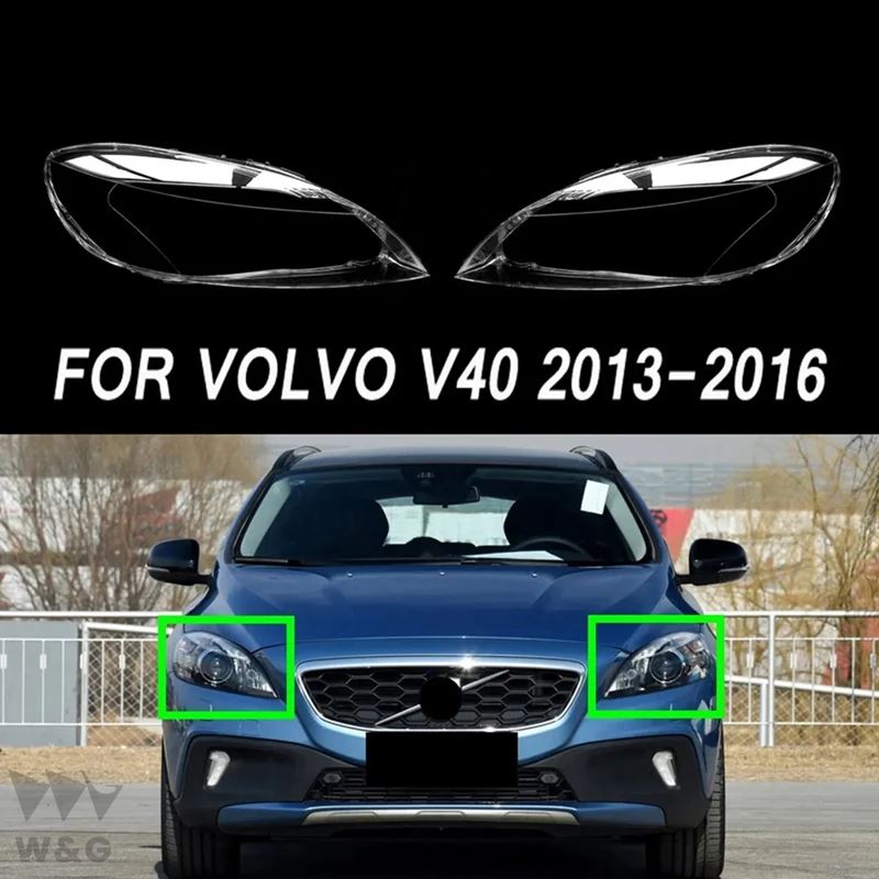 ボルボ V40 2013年-2016年車クリアランプシェードヘッドライトランプカバーメガネランプシェードヘッドライトシェルカバーレンズ カスタムパー｜calore｜02