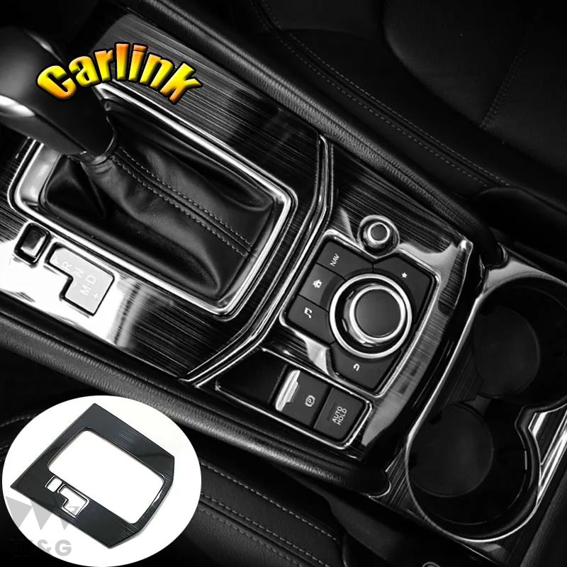 マツダ CX-5 2017-2020 ステンレス AUX 車載コンピュータ制御電子パーキング ブレーキ パネル カバー トリム カスタムパーツ カー｜calore｜04