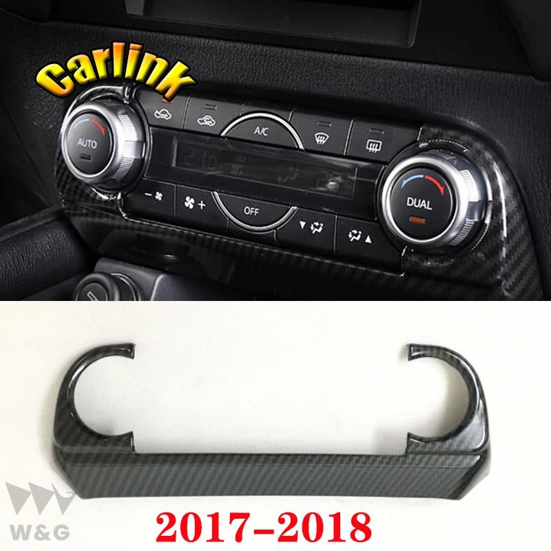 マツダ CX-3 CX3 CX-5 CX5 2017 2018 ABS マット/カーボン/赤 ステアリングホイールパネルカバー トリム 車スタイリン｜calore｜08