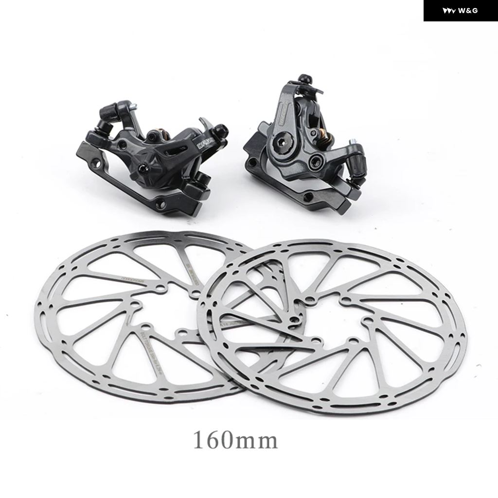 ディスクブレーキ ブラック/シルバー 160mm 並行輸入品】 自転車 フロントリア ディスクブレーキ キャリパー XC