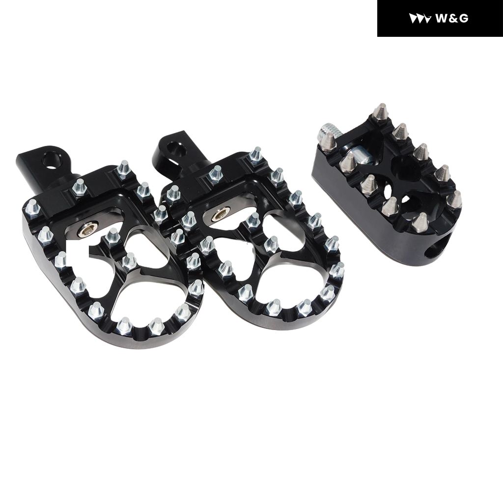 並行輸入品 オートバイ バイク ブラック フットペグ CNC ギア シフト ブレーキペダル トゥ シフター ペグ ハーレー ダイナの画像