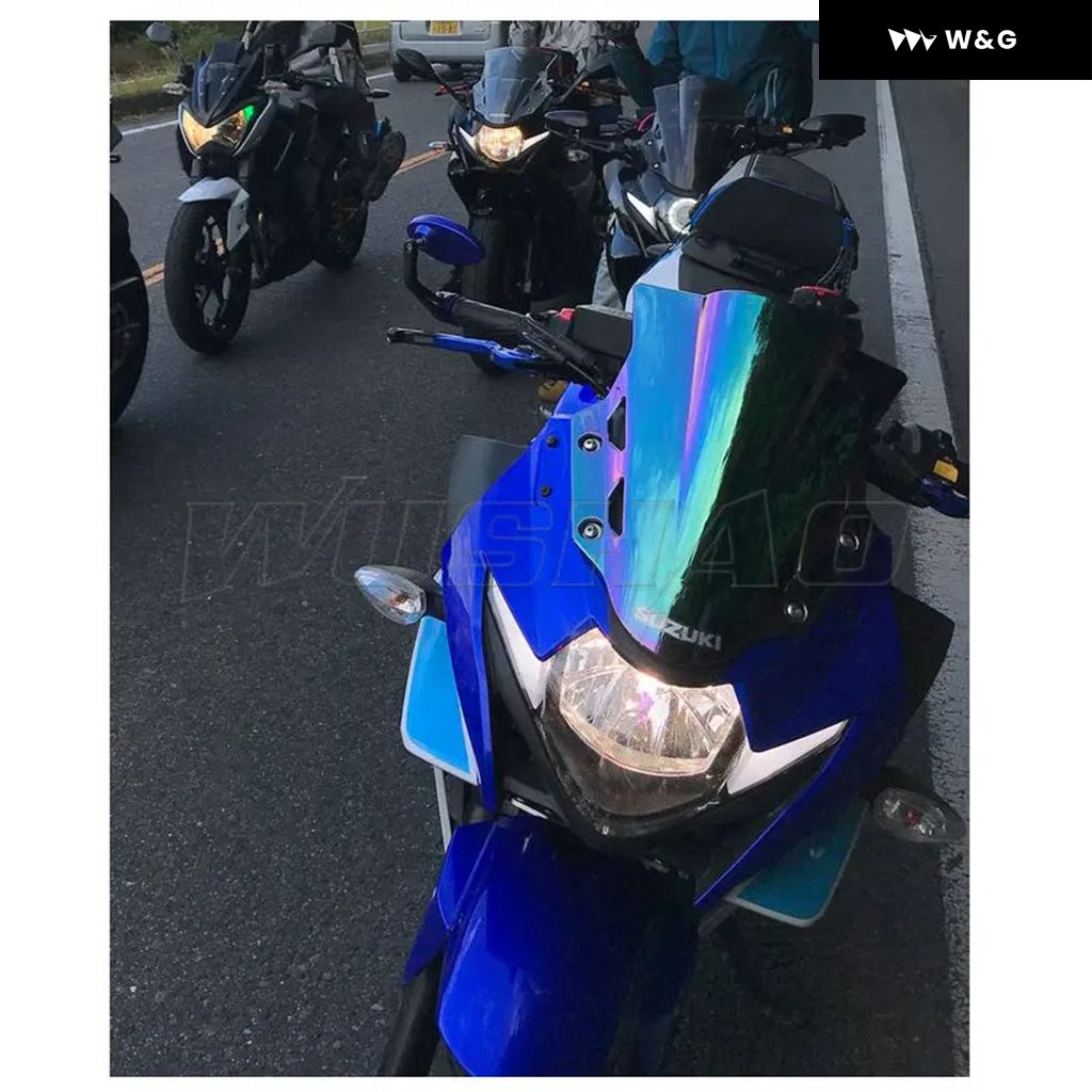並行輸入品 オートバイダブルバブルウィンドシールド ウィンドスクリーン スクリーン 2017 2018 2019 スズキ GSX2の画像
