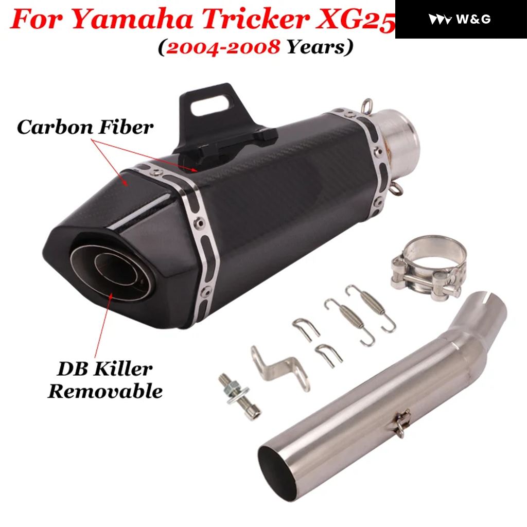 並行輸入品 スリップオン ヤマハ トリッカー XG250 XT250 XG XT 250 2004 - 2008 バイク用排気エスの画像