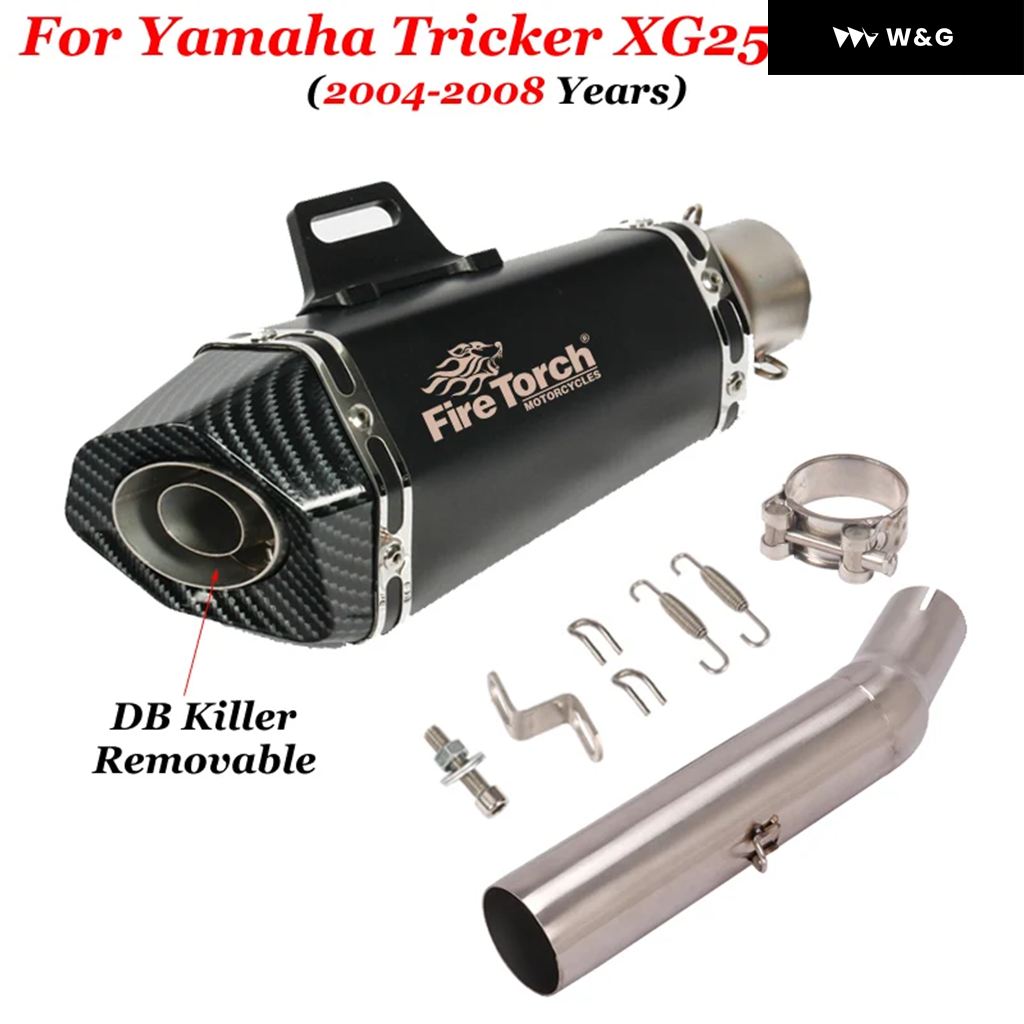 並行輸入品 スリップオン ヤマハ トリッカー XG250 XT250 XG XT 250 2004 - 2008 バイク用排気エスの画像