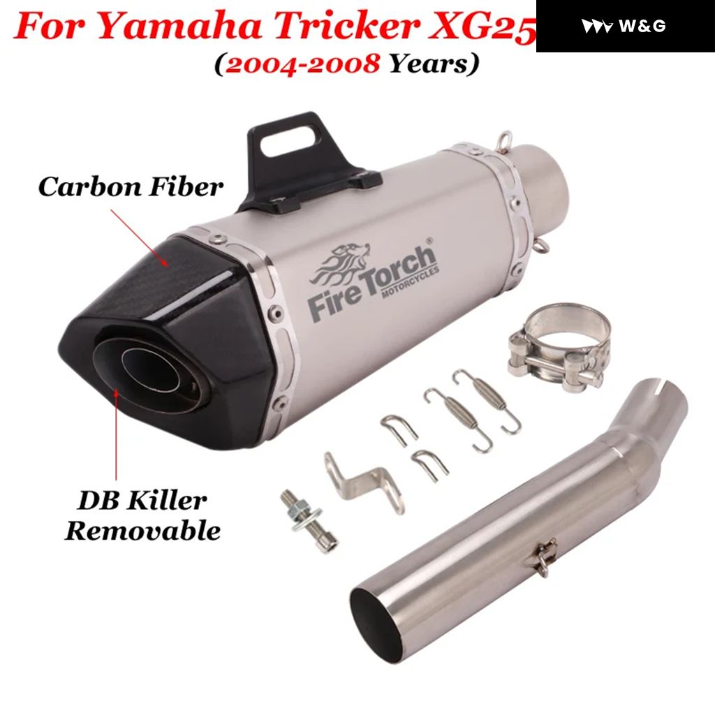 並行輸入品 スリップオン ヤマハ トリッカー XG250 XT250 XG XT 250 2004 - 2008 バイク用排気エスの画像
