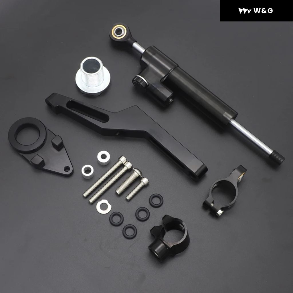 並行輸入品 カワサキ ZX6R 2009 - 2019 オートバイステアリングダンパースタビライザーマウントブラケットキット 20の画像