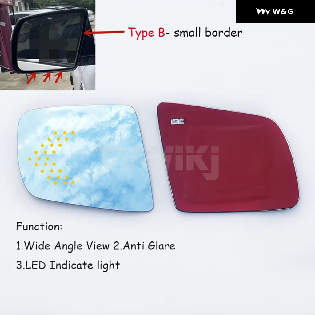 並行輸入品 1ペア2PCSサイドバックミラーブルーガラスレンズLED矢印付きトヨタタンドラ2007-2019広角アンチグレアカーミの画像