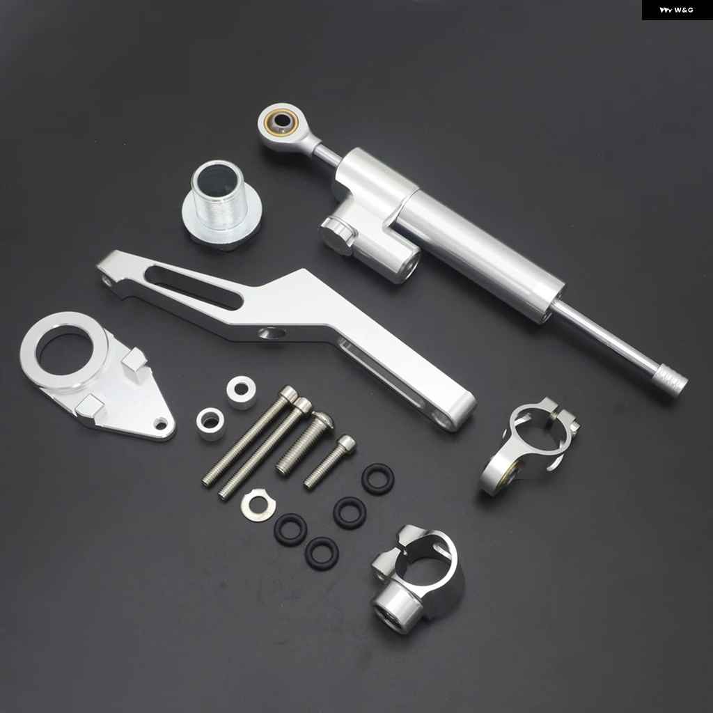 並行輸入品カワサキ ZX6R 2009 - 2019 オートバイ バイク ステアリング ダンパー スタビライザー マウント ブラケ_5