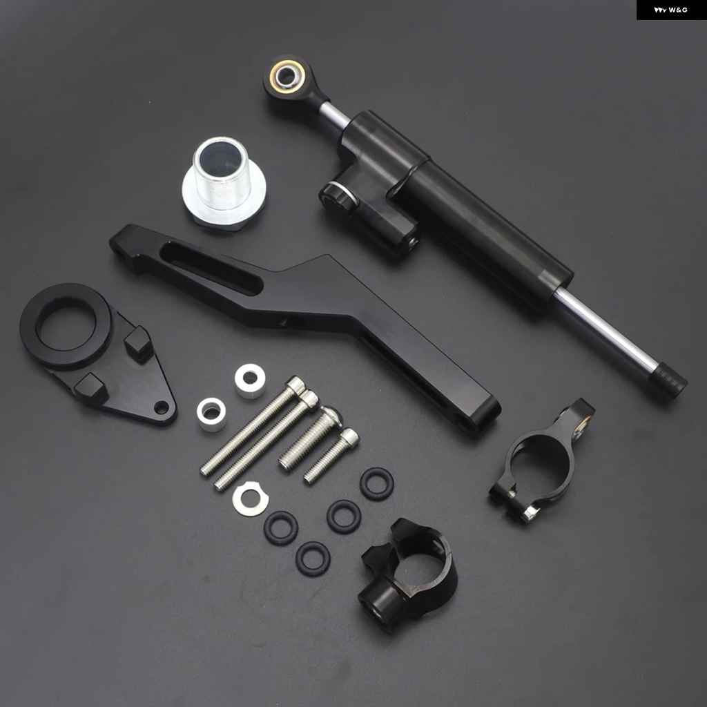 並行輸入品カワサキ ZX6R 2009 - 2019 オートバイ バイク ステアリング ダンパー スタビライザー マウント ブラケ_11