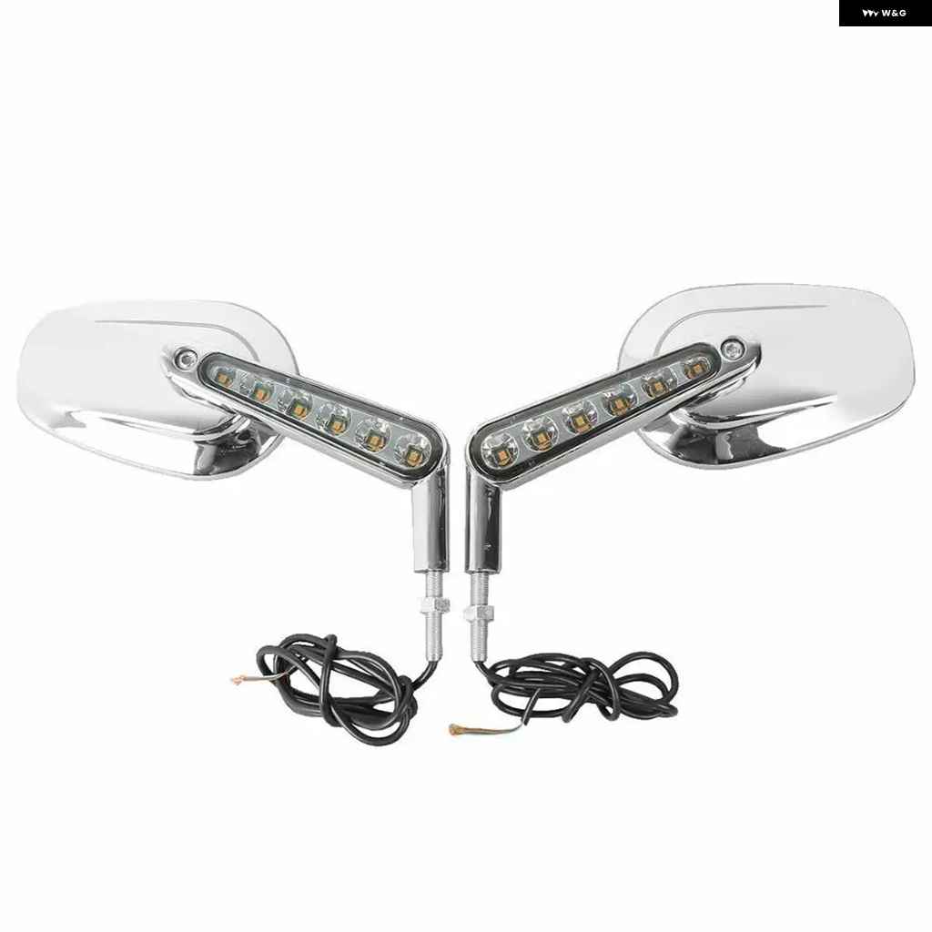並行輸入品マッスルバックミラー LEDウィンカー ハーレー VRSCF V-ROD 2009-2014-17 1ペア ブラック/シ_1