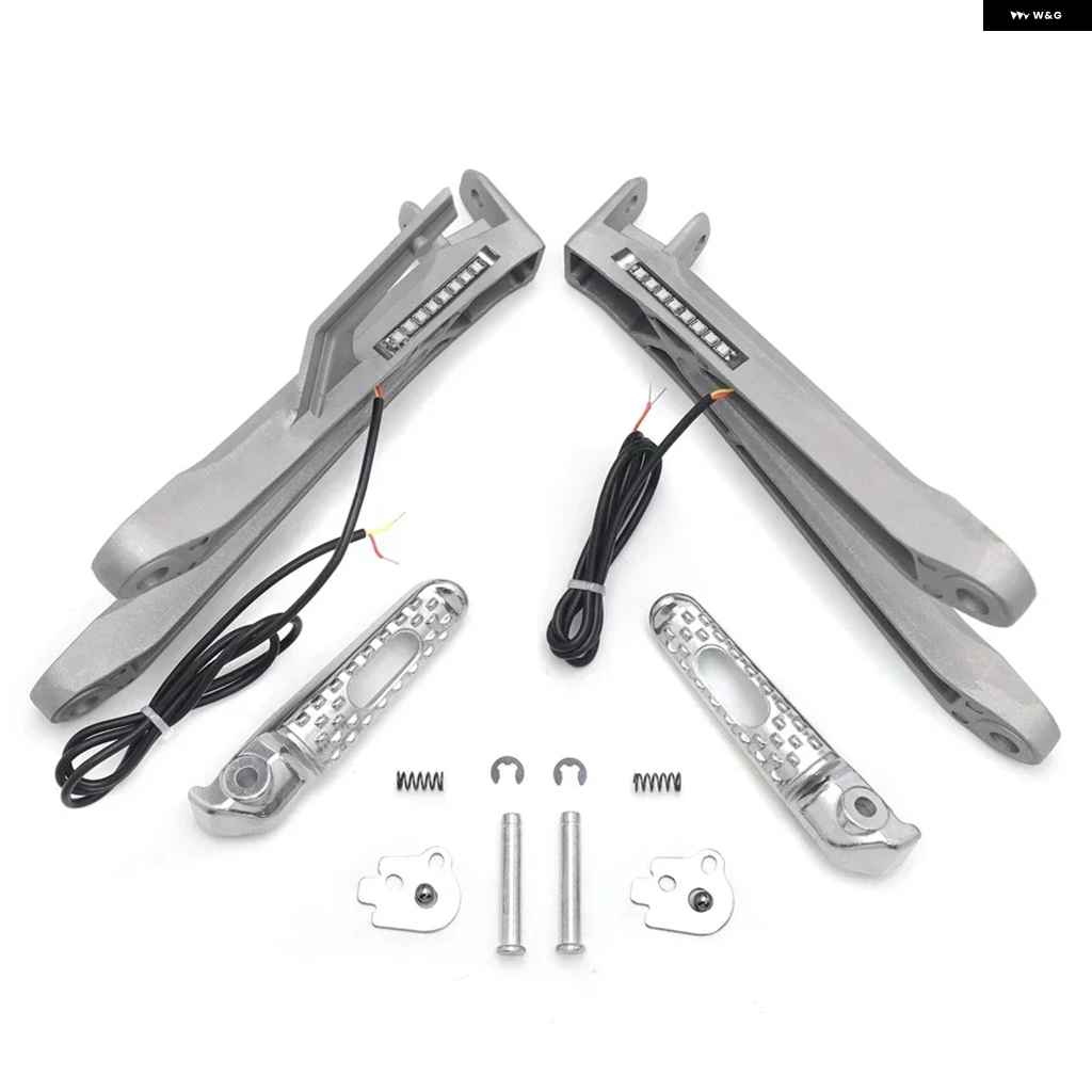 並行輸入品パッセンジャー フットレスト ブラケット LEDシグナル付き ホンダ CBR600RR 2005-2006 パーツ シルの画像