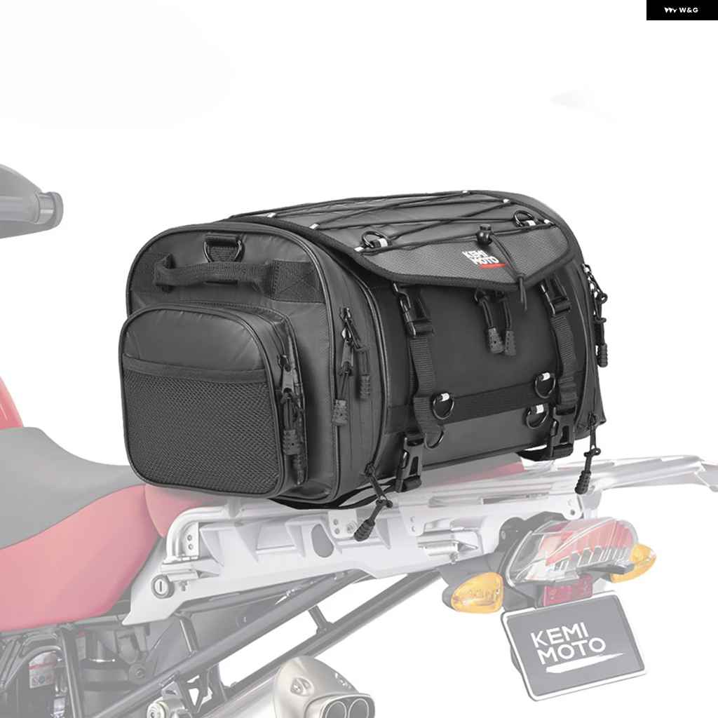 並行輸入品テールバッグ 60L 拡張可能 バックシートバッグ 防水 ツーリング用 キャリア トップバッグ 汎用 BMW R1250_1