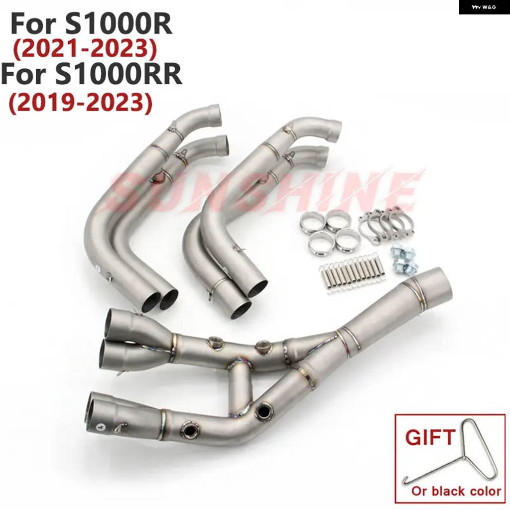 並行輸入品スリップオン オートバイ エキゾースト フロント パイプ モトクロス フル システム ステンレス S1000RR 201_1