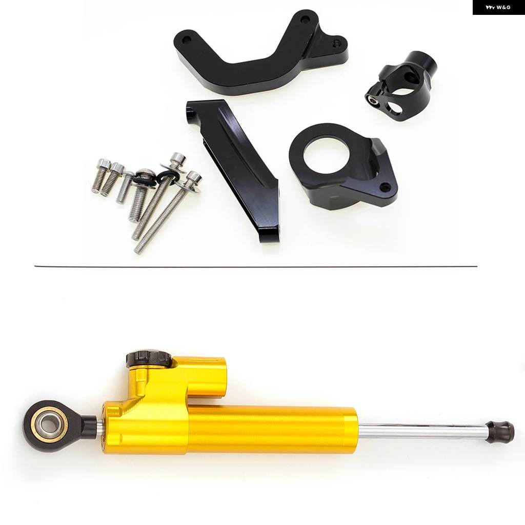 並行輸入品スズキ GSXR1000 K9 2009-2015 カーボン バイク ダンパー アルミ バイク スタビライザー マウント マウント ブラケット サポート キット_5