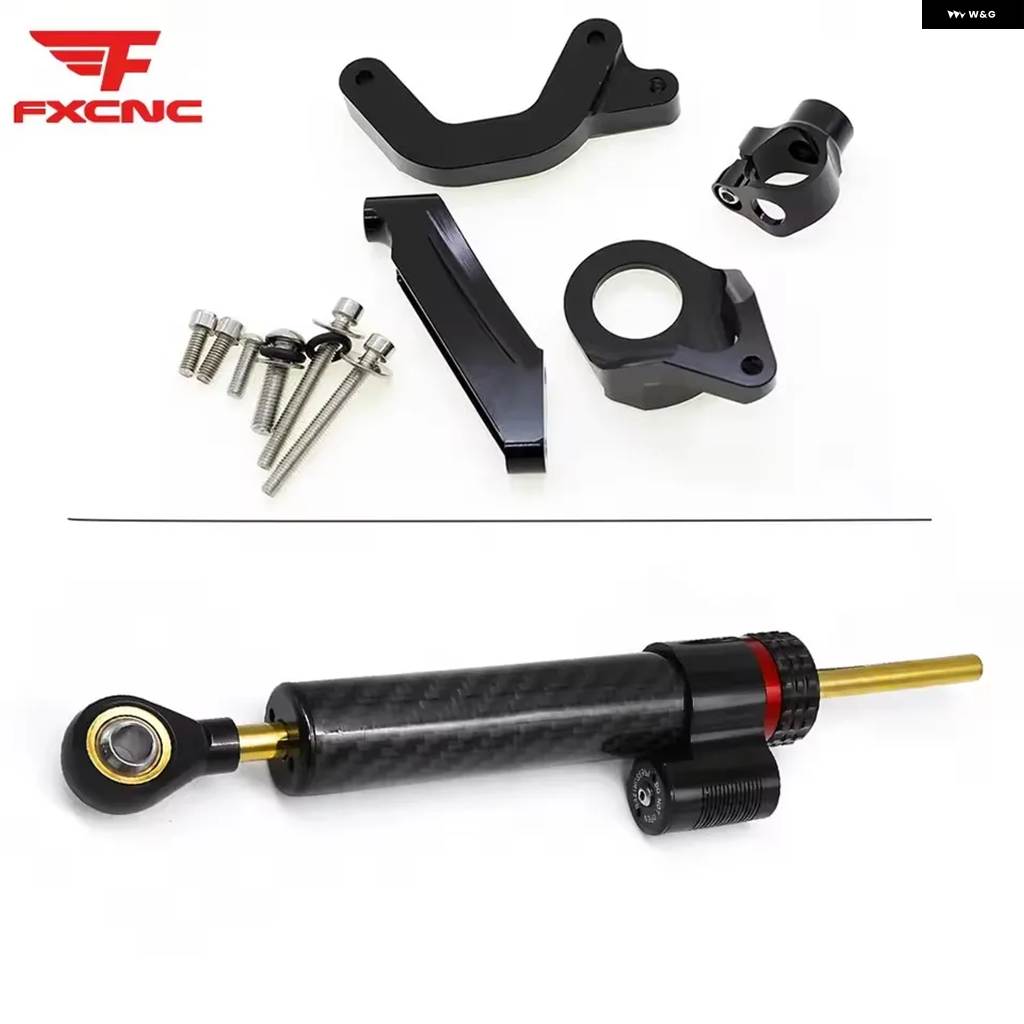 並行輸入品スズキ GSXR1000 K9 2009-2015 カーボン バイク ダンパー アルミ バイク スタビライザー マウント マウント ブラケット サポート キット_2