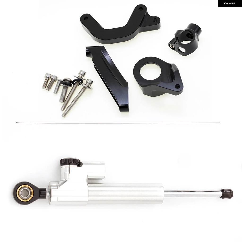 並行輸入品スズキ GSXR1000 K9 2009-2015 カーボン バイク ダンパー アルミ バイク スタビライザー マウント マウント ブラケット サポート キット_4