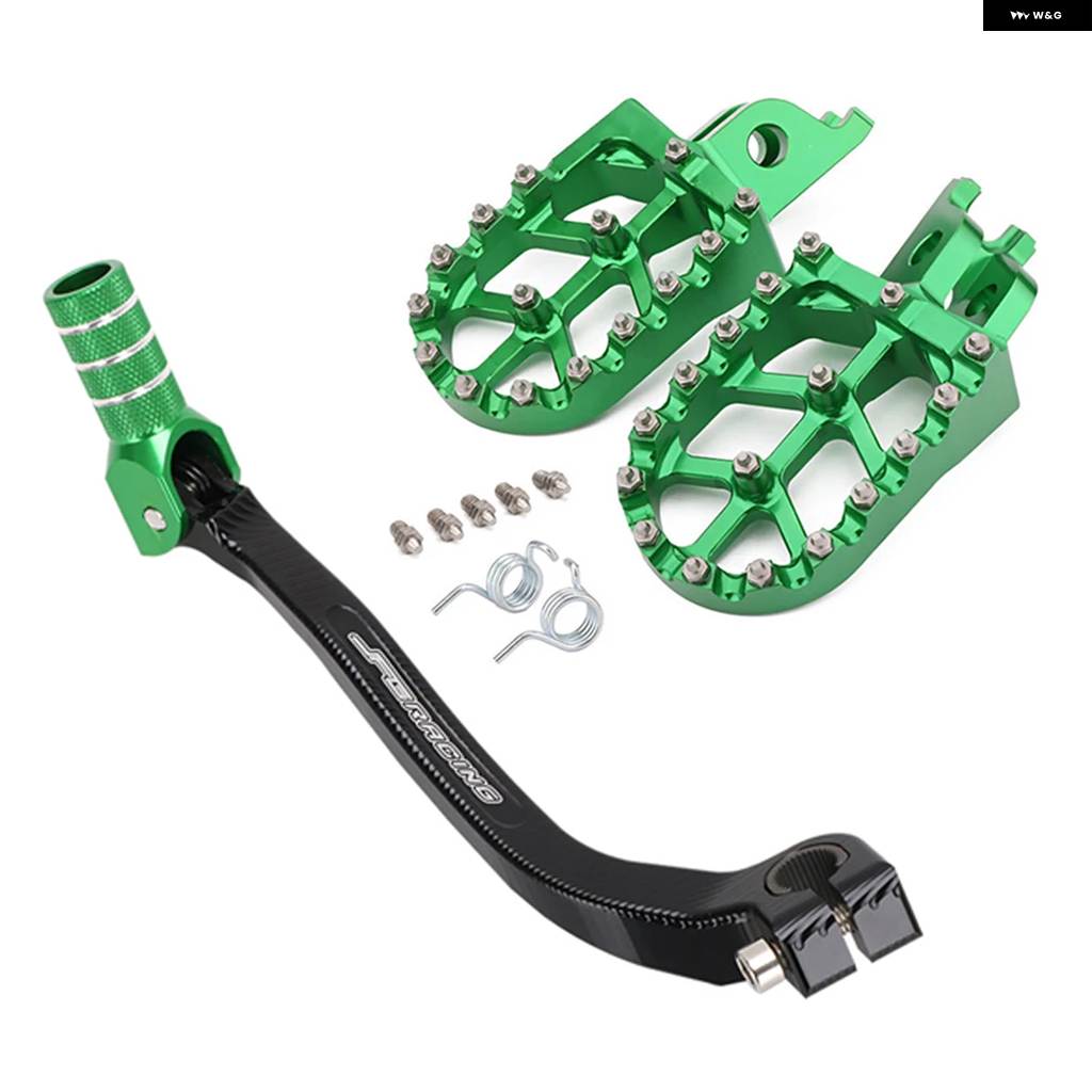 並行輸入品オートバイ CNCアルミギア シフター シフト ペダル レバー フットレスト フットペグ カワサキ KX250F 200_3