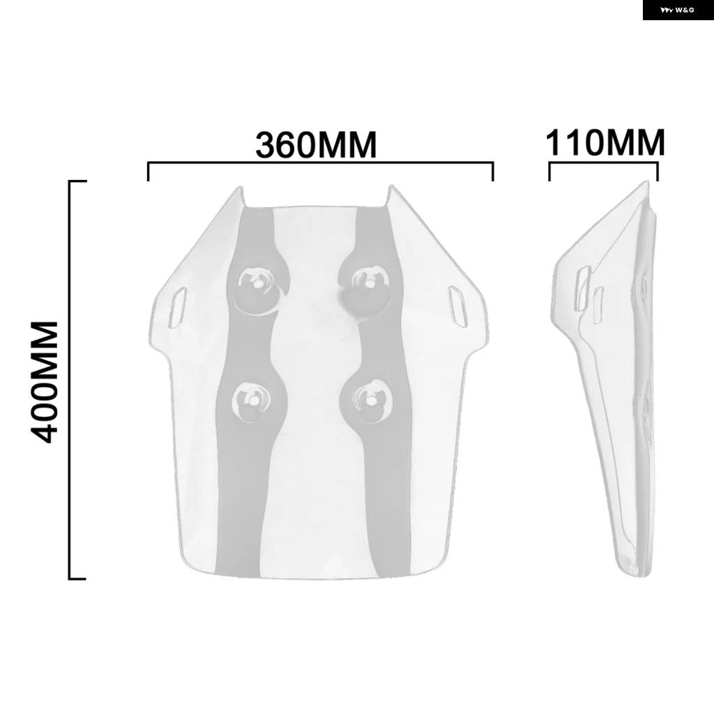 並行輸入品フロントウィンドスクリーン ウインドシールド アクリル CFMOTO 450MT MT450 30CM-50CM オート_7