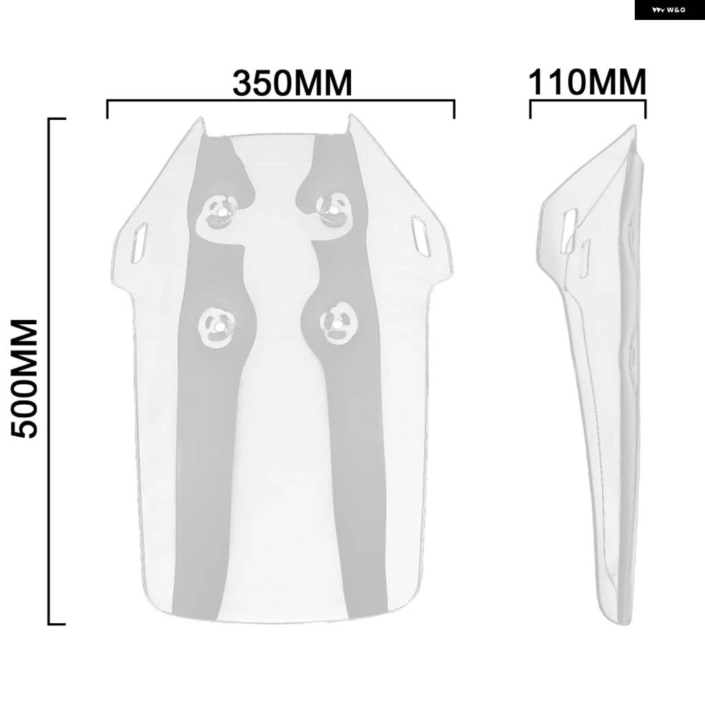 並行輸入品フロントウィンドスクリーン ウインドシールド アクリル CFMOTO 450MT MT450 30CM-50CM オート_9