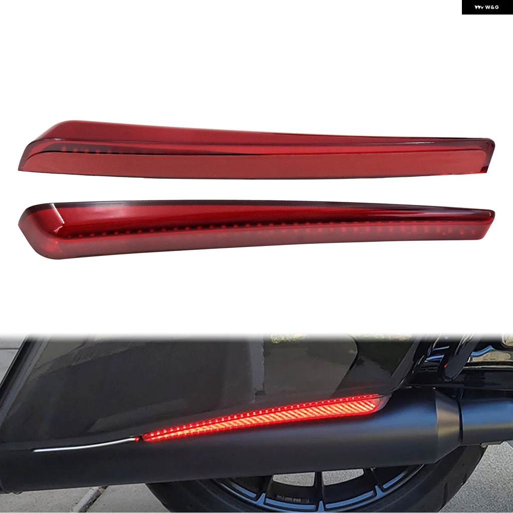 並行輸入品オートバイ 拡張バッグ LEDライト スモーク サドルバッグ ブレーキ ウィンカー ランライト ハーレー ツーリング 2_2