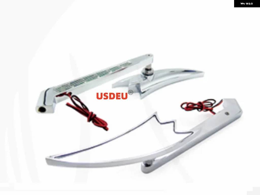 並行輸入品ハーレー ヤマハ ホンダ / クルーザー バイク モデル用LEDウィンカー統合ミラー_1