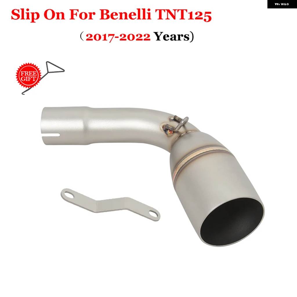 並行輸入品ベネリ スリップオン TNT125 TNT 125 2017年2022年モデル バイク フルエキゾースト システム ブルーフロントミッドリンク パイプ ESCPAE_1
