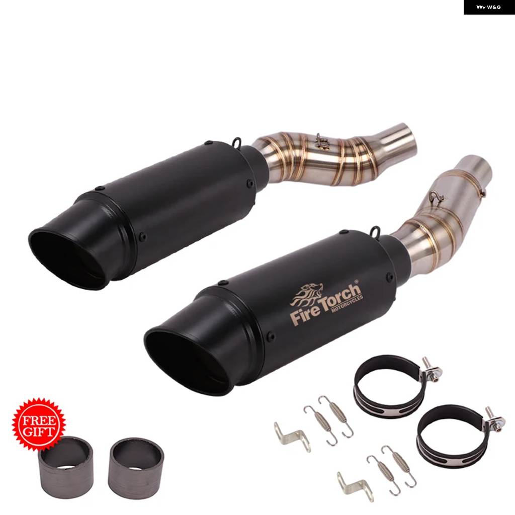 並行輸入品カワサキ Z1000 Z1000SX 2010 - 2021 バイク スリップオン GP エキゾーストマフラー ミドルリンク パイプ 51MM エスケープ モト チューブ_5